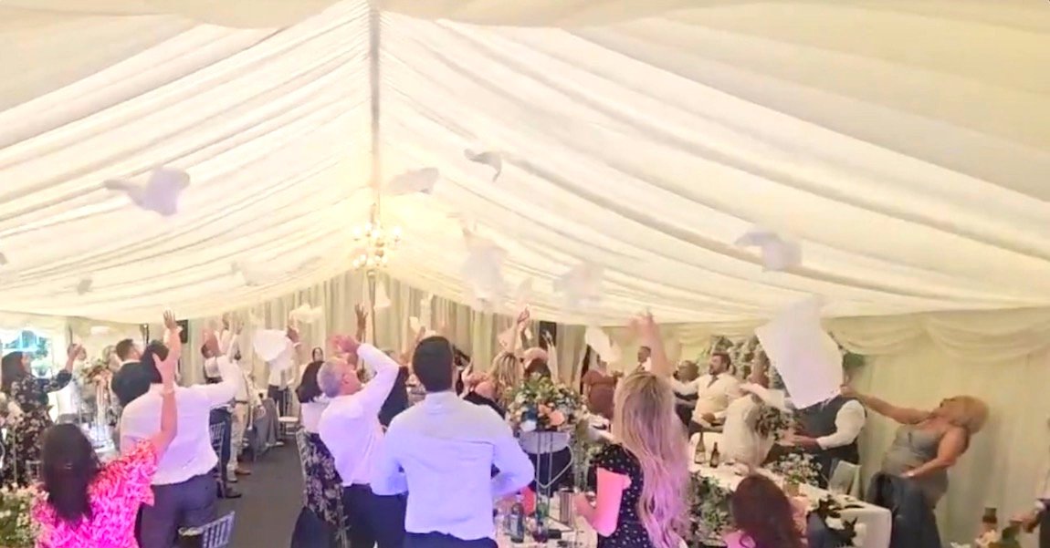 Singing Wedding Waiters celebration